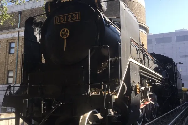 屋外展示のD51形蒸気機関車