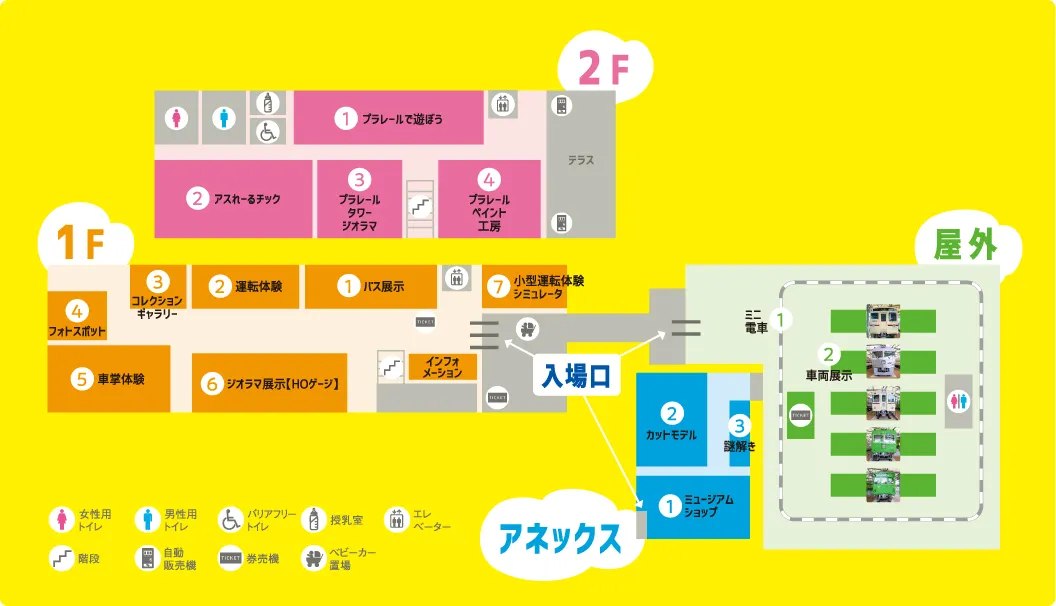京王れーるランドのフロアマップ