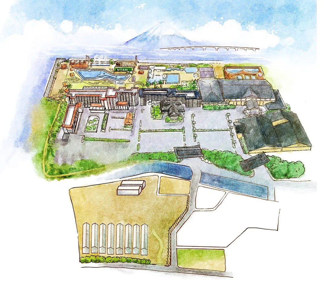 龍宮城スパホテル三日月の施設マップ